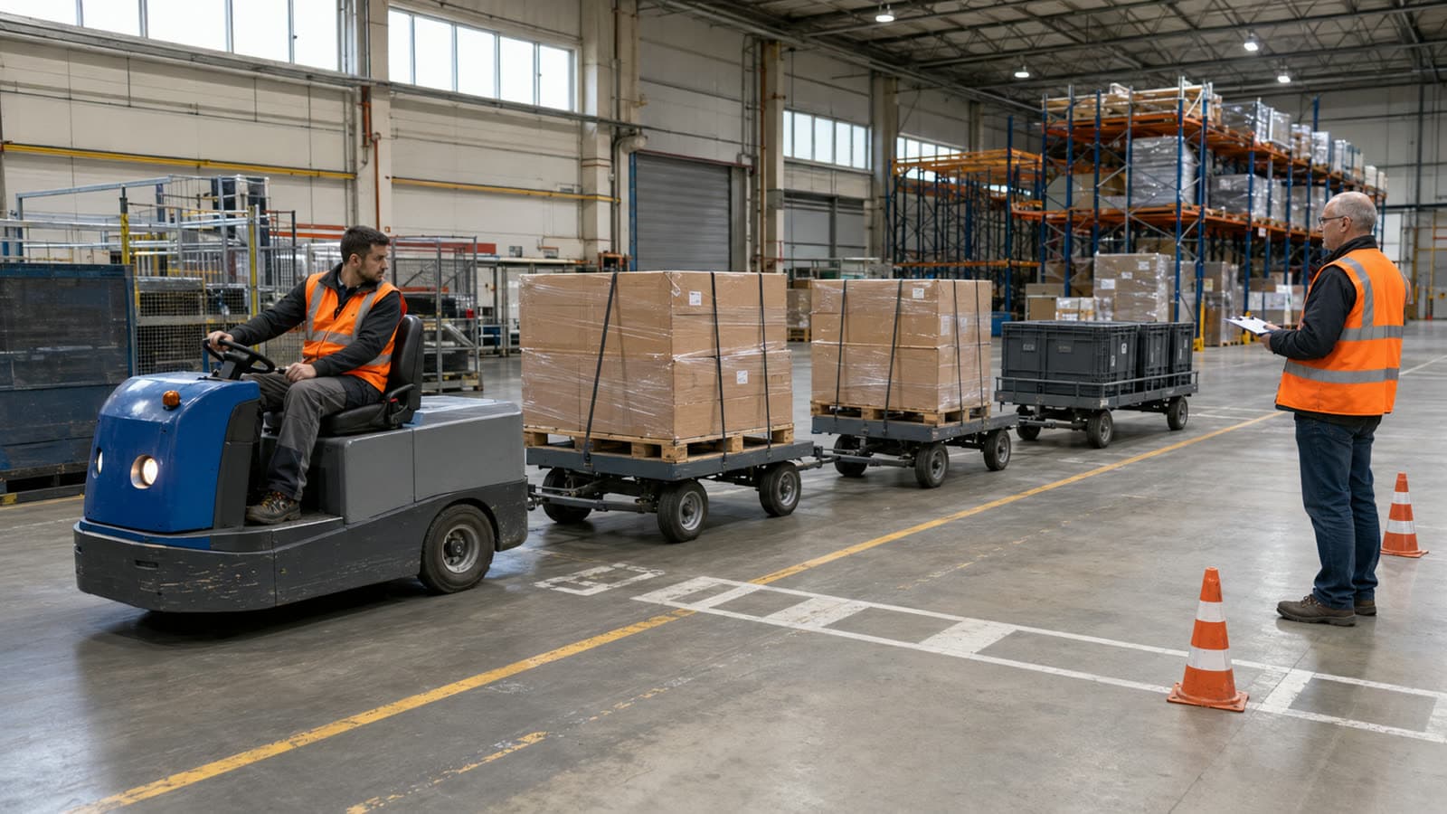 CACES® R489 — catégorie 2B : chariots tracteurs industriels